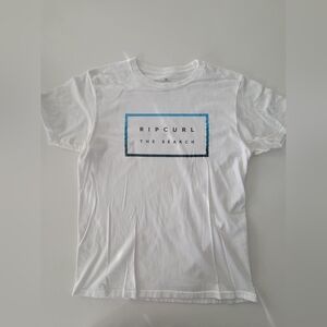 Rip Curl White T-Shirt with Blue Graphic